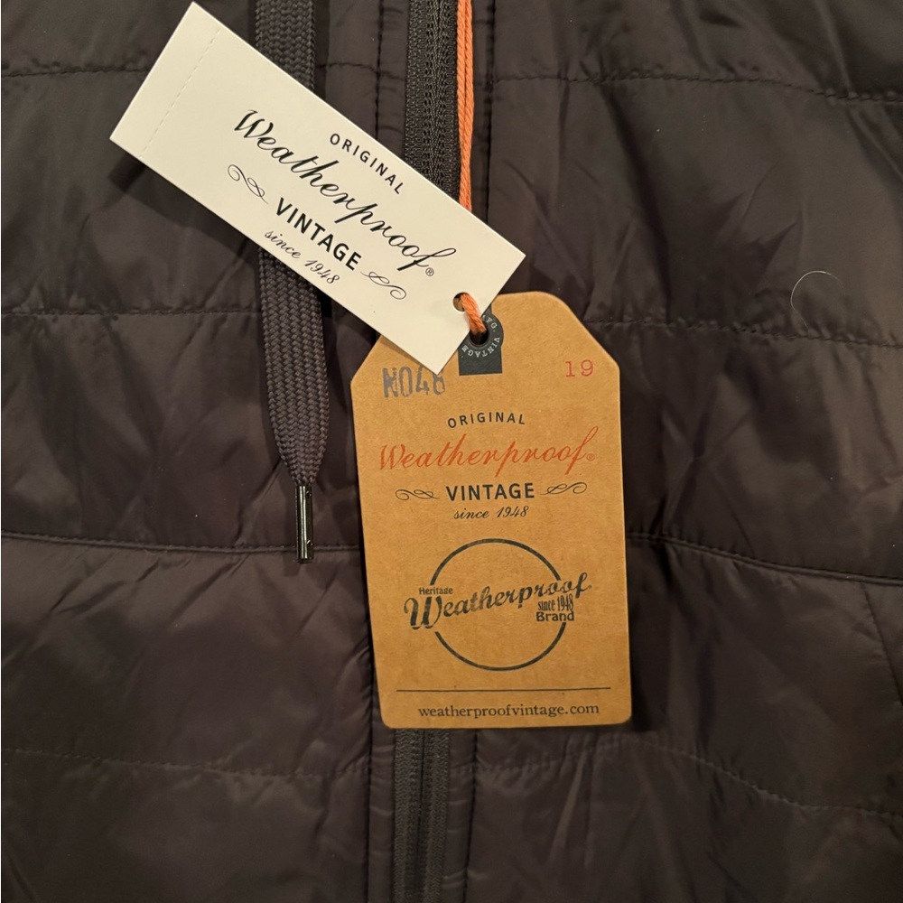 NWT Weatherproof Quilted Hooded Vest - Dark Gray - Picture 4 of 5